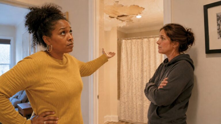 Upstairs Neighbor Flooded Her Bathroom Twice, Denied It Both Times, Then Asked for a Reference