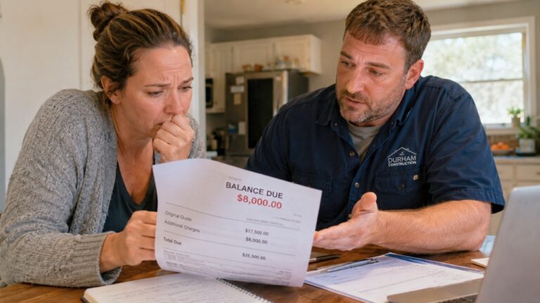 Contractor Charged $8,000 More Than the Written Quote