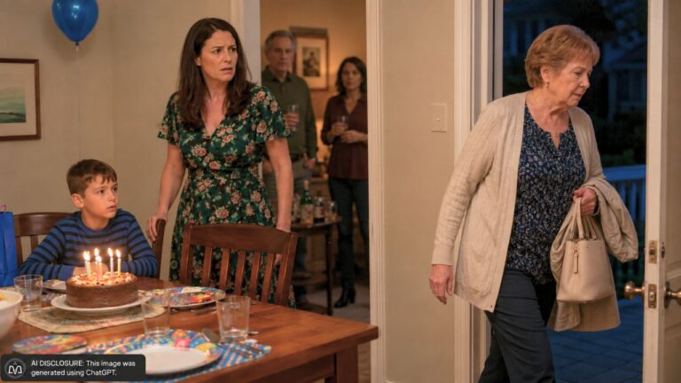 Woman Was Upset When Her Mother-in-Law Left in the Middle of Her Son’s Birthday Dinner — After Years of Unresolved Tension Over Her Involvement