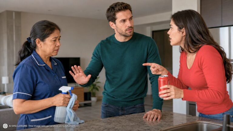 Man Refused to Fire His Cleaning Lady Just Because His Girlfriend Asked Him To Over a Can of Soda