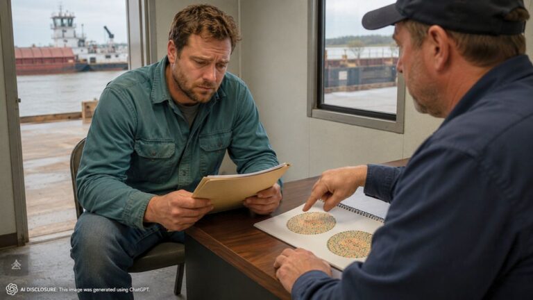 Deckhand Applicant Failed Only a Color Vision Test — The Barge Company Pulled His Job Offer Though Color Vision Was Not an Essential Function