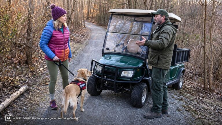 Woman Got a Groundskeeper Fired Right Before Christmas After He Blocked Her Path and Interrogated Her About Her Service Dog
