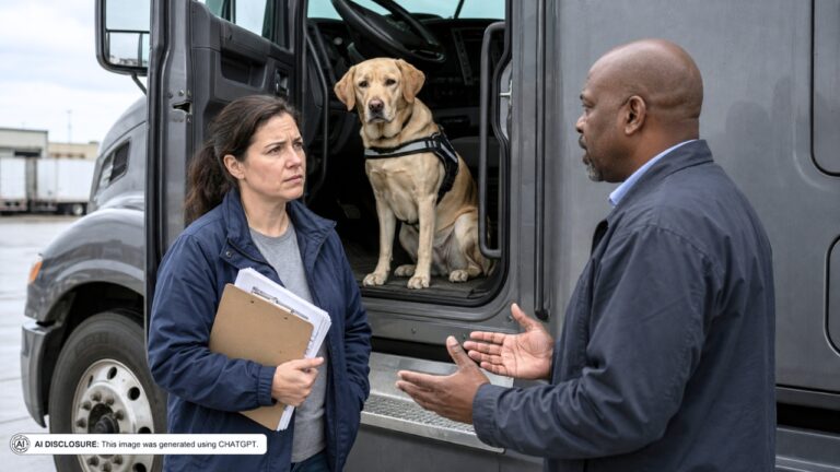 Truck Driver Earned Her Commercial License With Her Service Dog in the Cab — the EEOC Says the Carrier Pulled Her Job Offer Over Her PTSD