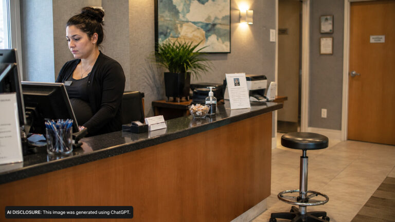 Front Desk Clerk’s Chair Was Swapped for a Backless Stool While She Was Pregnant — She Asked to Sit Down and Was Fired, Regulators Say
